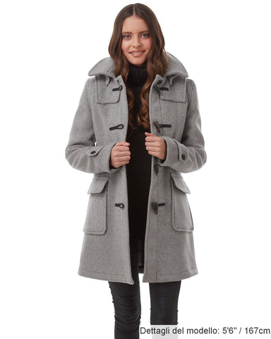 Borsone da donna London Classic Fit con alamari in corno - Grigio Perla